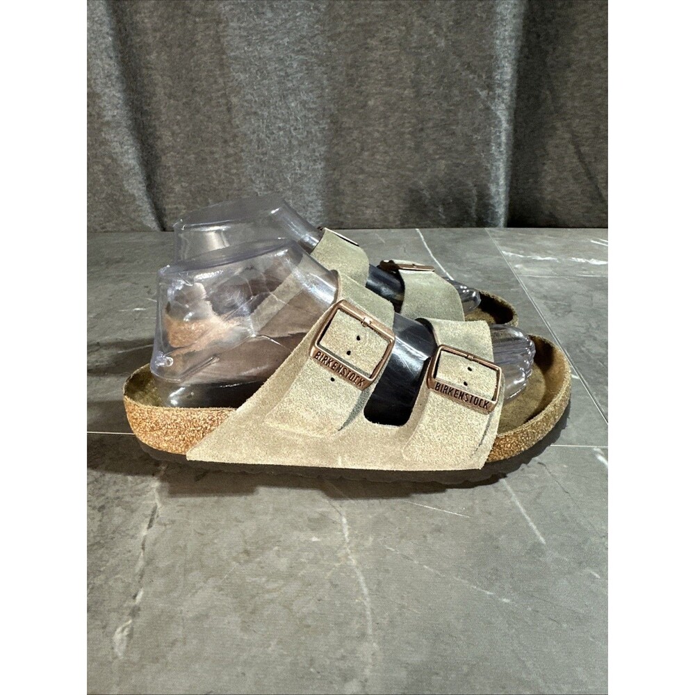 Birkenstock Arizona Soft Footbed Taupe Suede Sandals Slides Size 38 US 7 R B1
